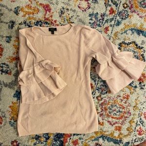 CHARTER CLUB CASHMERE Blush Bell Sleeve Sweater